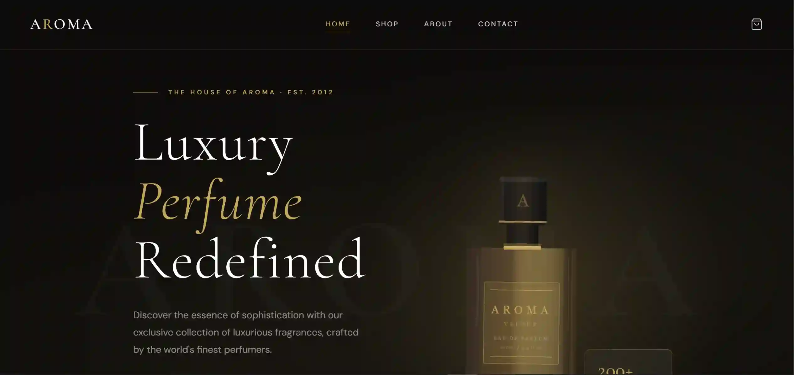 Aroma perfume website screenshot